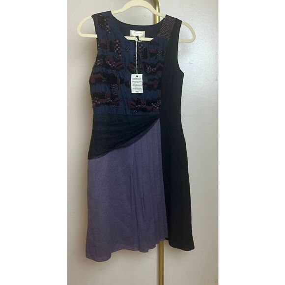 Anthropologie Moulinette Soeurs Sleeveless Dress with Embellishments NWT Sz. 4 - Picture 1 of 12